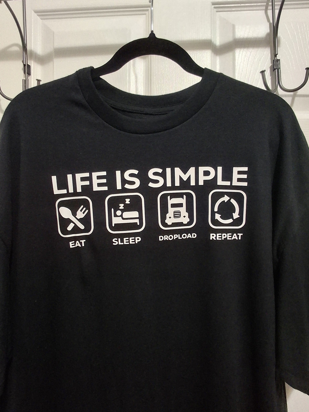 Life Is Simple Graphic Trucker Tee